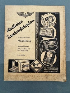 Taschenfahrplan Reichsbahndirektion Magdeburg Sommer 1955 - Bild 1 von 9