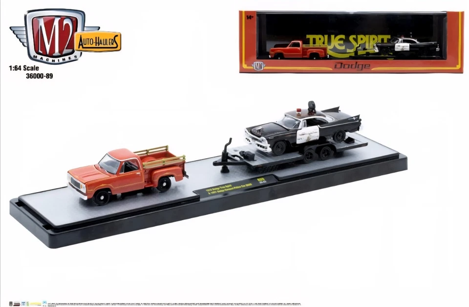 M2 1978 Dodge True Spirit & 1957 Dodge Coronet Police Car D500 36000-89 1/64 - Image 1 of 1