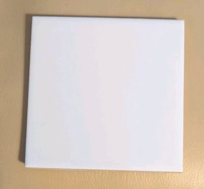 1 piece New White 4 1/4" Glossy Ceramic Tile  - Image 1 of 4