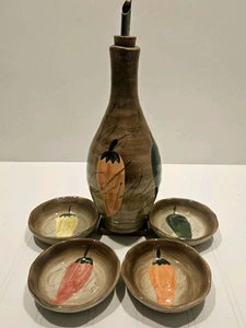 Tabletops Unlimited Hot Stuff Hand Painted Dipping Set - Picture 1 of 5