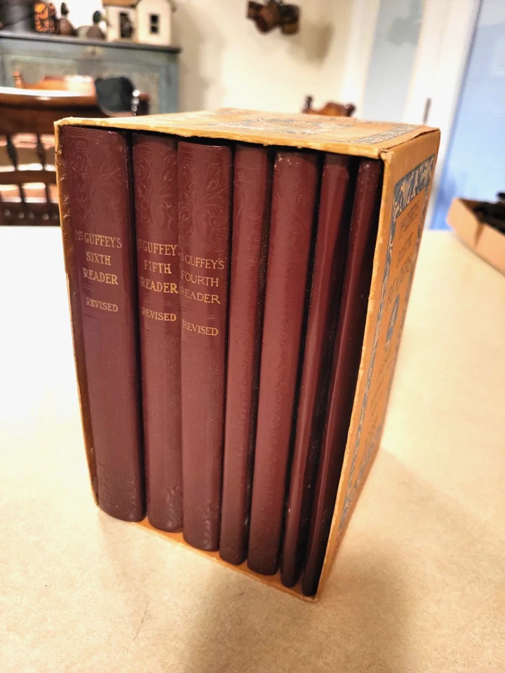 McGUFFEY'S ECLECTIC READERS PRIMER THRO SIXTH REVISED EDITIONS SET W/ORG. BOX - Image 1 of 4