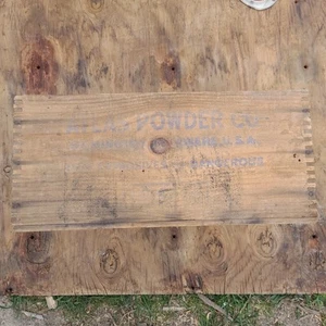 High Explosive Dynamite Crate Advertising Atlas Powder Co. Antique Vintage Wood - Picture 1 of 14