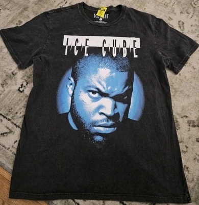 NWT Ice Cube Graphic T-Shirt Adult Size XL Black Acid Wash Rapper Music - Image 1 of 4