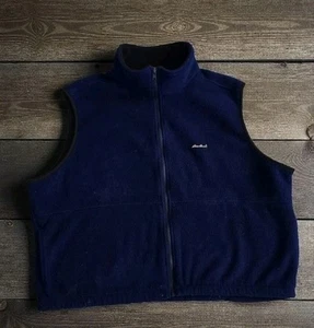 Vintage 90er Eddie Bauer Herren Fleece Full Zip Weste Outdoor Wandern Reisen XL Mexiko - Bild 1 von 5
