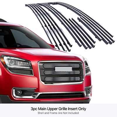 Para GMC Acadia SLE 2013-2016 con logotipo Mostrar superior acero inoxidable plateado rejilla Billet Foto 1 de 4