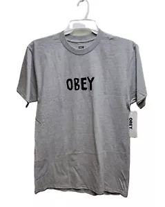 OBEY OG Men's S/S T-Shirt - Heather Grey - Medium - NWT - Picture 1 of 4
