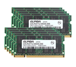 10pcs Elpida 2GB 2RX8 DDR2 800MHz PC2-6400S 200PIN SO-DIMM Laptop Memory RAM - Picture 1 of 12