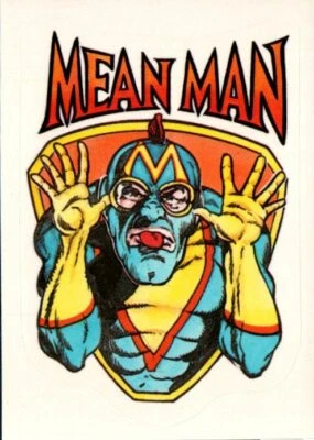 Pegatina Donruss Zero Heroes 1983 vintage #49 Mean Man  Foto 1 de 2