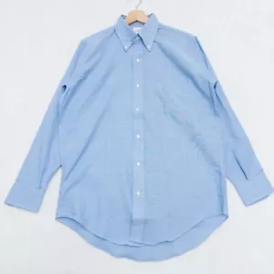 VTG Brooks Brothers BrooksGate Shirt 15 32 Permanent Press 90s Performance OCBD - Picture 1 of 13