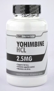 Pure Nutrition Yohimbine HCl 2.5mg, 90 Capsules - New, Exp 12/25 - Picture 1 of 3