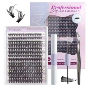 Miya Diary DIY Lash Extension Kit – Professional Eyelash Cluster Kit with Tools - Picture 1 of 8