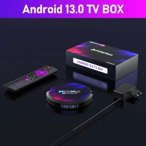 Smart TV Box H96 Max 8K Ultra HD Android 13.0 telecomando 4 GB + 64 GB (spina UE) - Foto 1 di 14