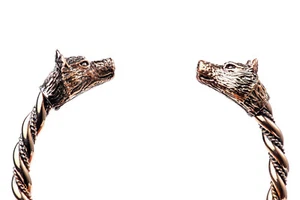 Brazalete de bronce para hombre Wolfe Wulf - NUEVO - Imagen 1 de 1