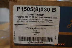 Small Block Chevy Engine Tech Piston P1505 - Foto 1 di 3