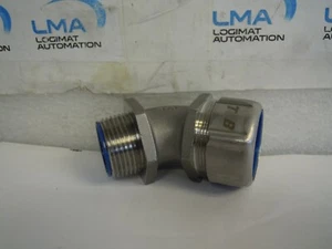 THOMAS & BETTS 1" LIQUIDTIGHT 45 DEGREE CONNECTOR 316 STAINLESS STEEL TB - Picture 1 of 4