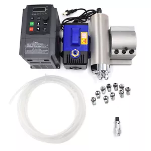 Motor de husillo CNC 2,2 kW ER20 refrigerado por agua 400 Hz VFD soporte inversor bomba/tubo - Imagen 1 de 19