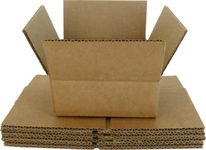 (5) CDBC05 5 CD Boxes Mailers Storage Brown Cardboard Shipping Collection Store - Picture 1 of 3