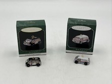 Hallmark Keepsake On the Road #5 & 6 Postal Van & Police Car Ornament 1997 98