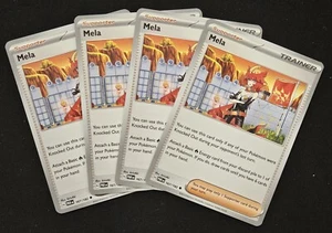 Mela 4x Trainer Playset Supporter 167/182 S&V Paradox Rift Pokémon TCG 2023 NM - Picture 1 of 1