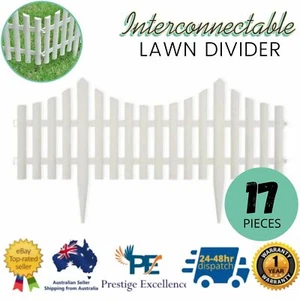 17 pcs Lawn Divider Garden Decorative Border Flower Landscape Fence Beds Edging - Picture 1 of 9