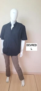 Devred Taille L Superbe chemise manches courtes noire homme chemisette - Imagen 1 de 4