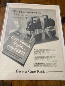 Vintage 1939 Cine-Kodak Movie Camera This Christmas ad - Picture 1 of 1