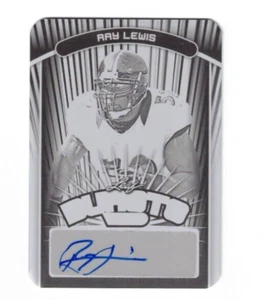 Ray Lewis 2024 Leaf Vivid Bursts Printing Plate Auto #d 1/1 - Picture 1 of 2