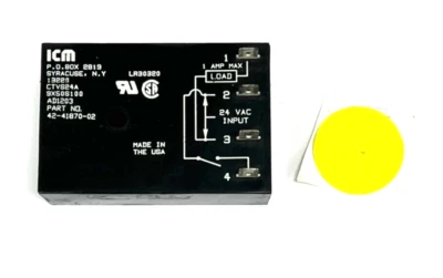 ICM 42-41870-02 RELAY 24 VAC INPUT 1AMP MAX LOAD OAL 3" - Image 1 of 4