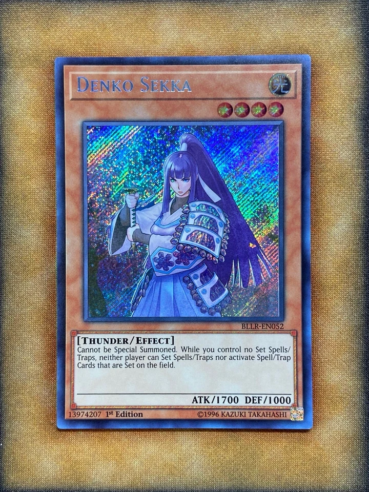 Yugioh Denko Sekka BLLR-EN052 Secret Rare 1st Ed NM - Image 1 of 1