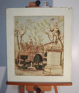 BORIS VASSILOFF Original signed watercolor  BOURGOS - Picture 1 of 4