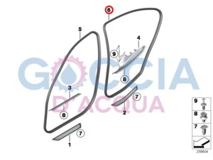 Genuine BMW 3' F34 GT Door Weatherstrip Rear -Left 51767385027 - Picture 1 of 1