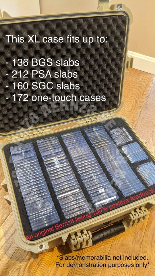 XL Tan IP65 Waterproof Storage Travel Case for Graded Card Slabs Extra Large NEW - Image 1 of 4