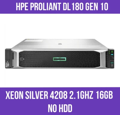 HPE ProLiant DL180 Gen10 - Montaje en rack - Xeon Silver 4208 2,1 GHz - 16 GB Foto 1 de 3