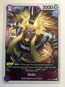 Lámina One Piece Paramount War Shiki OP02-075 casi nueva rara - Imagen 1 de 2