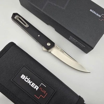 Boker Kwaiken Folding Knife Black G10 Handles 3.5" Satin VG10 Blade 01BO286 - Image 1 of 4