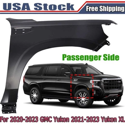 Fender For 2020-2023 GMC Yukon 2021-2023 Yukon XL Black Front RH Passenger Side Foto 1 de 4