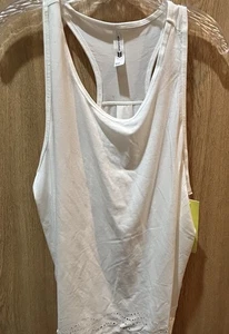 Camiseta sin mangas All in Motion blanca absorbente de humedad espalda deportiva grande nueva con etiquetas - Imagen 1 de 9