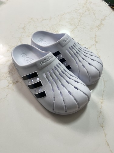 Adidas Adilette Zoccoli Superstar Bianco Nero Slip On Zoccoli Sandali Uomo 6 Wo’s 7
