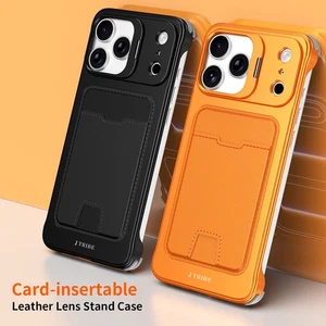 Card Wallet Metal Frame Case Cover for iPhone 17 16 15 Pro Max Air - Bild 1 von 10