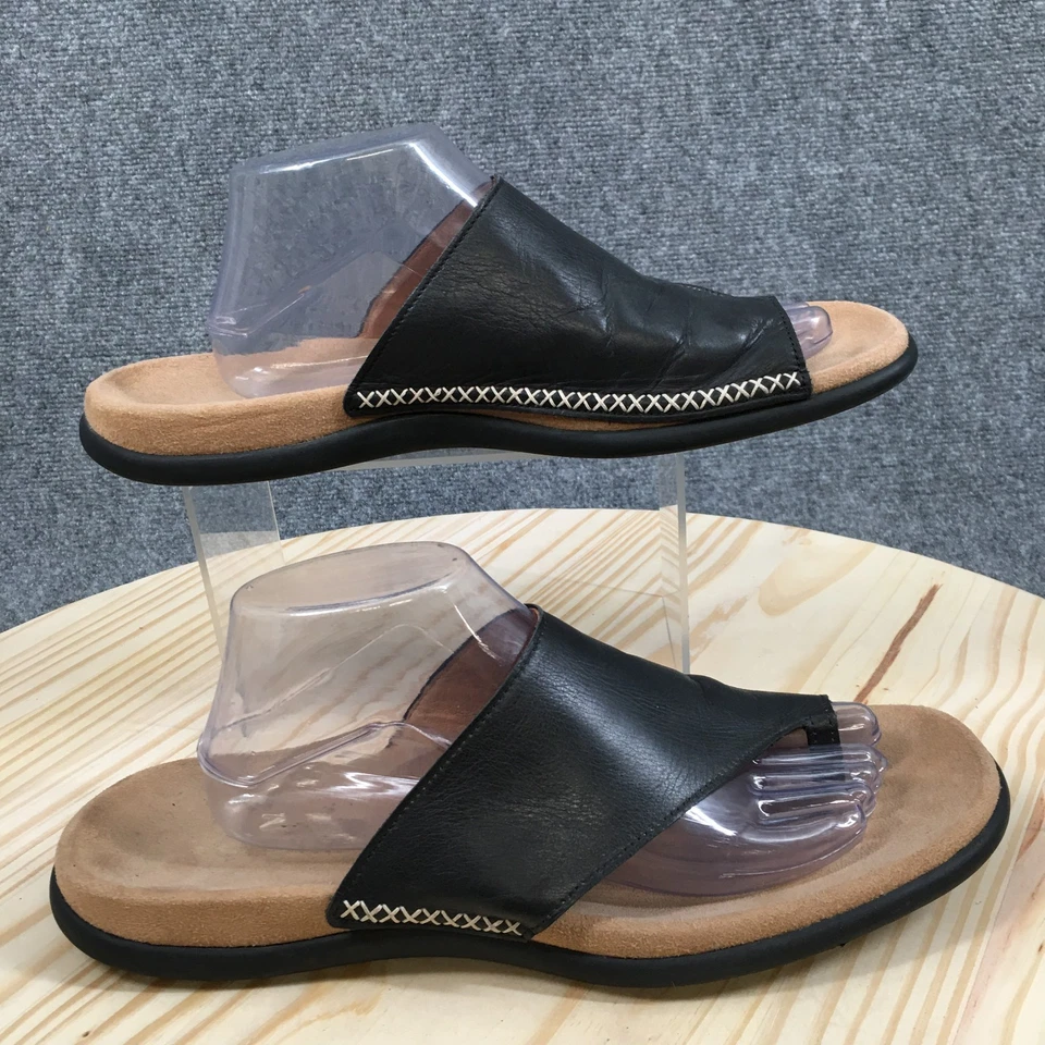 Sandalias Gabor para mujer 44 Lanzarote Slide negras puntera lazo cómodas parte superior baja planas Foto 1 de 4