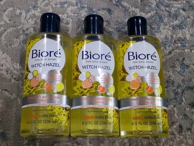 Biore Witch Hazel Pore Clarifying Toner 2% Salicylic Acid 8 fl oz (3 Bottles) - Image 1 of 4