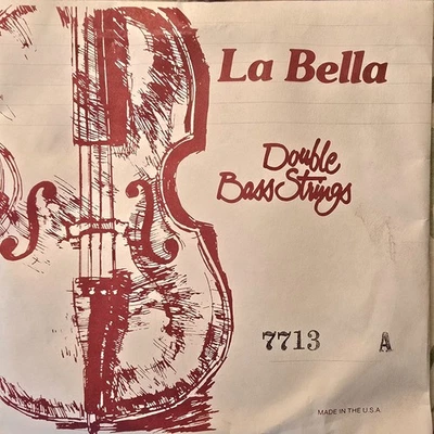 LaBella Double Bass A String  Black Nylon Tape Wound No.7713. New/Old Stock - Image 1 of 2