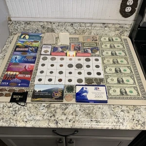 Amazing 🤩 $100 Grab Bag Silver Currency Coins Pouches And More - Picture 1 of 24