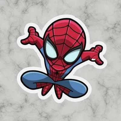 Spiderman, Spidey, Marvel, Superhero, Cool, Fun Glossy Vinyl sticker, Decal - Image 1 of 2