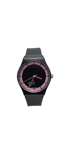 Orologio Vintage Cherry 7Up Nero Pubblicità Orologio da Polso Plastica Anni 90 Carica - Foto 1 di 10