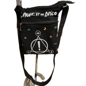 Panic At The Disco Crossbody Black Sun Moon Stars 2018 Adjustable Strap Concert - Picture 1 of 7