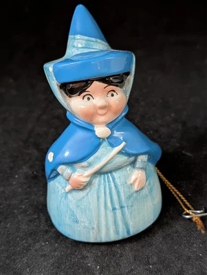 Disney Japón 1970 3" Cerámica Bella Durmiente Merryweathe Hada Ornamento Foto 1 de 3