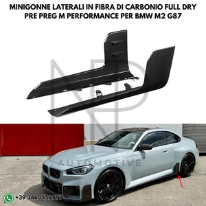 ✅ BMW M2 G87 DRY PREG M PERFORMANCE CARBON FIBER SIDE SKIRTS ✅ - Picture 1 of 6