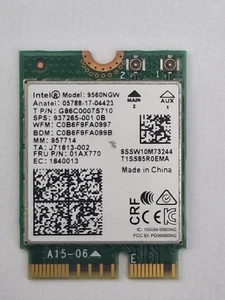 Intel Dual Band Wireless-AC 9560NGW NGFF Wi-Fi Bluetooth 5.0 Card 01AX770 - Picture 1 of 1
