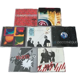 U2 CD Singles Bulk 90s 00s Pop Rock Music Australian Editions Bonus Tracks x7 - Picture 1 of 13